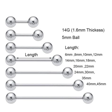 14g tongue bar|14 gauge piercing tongue.